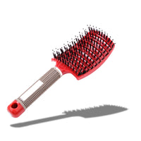 Boar Bristle Hair Brush – Fiery Red for Radiant Shine