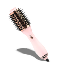 Hair styler with rotating brush for volume and shine
