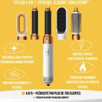 Brosse soufflante 5 en 1 : sécher, boucler, lisser, donner du volume et onduler 