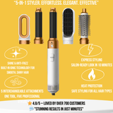 Brosse soufflante 5 en 1 : sécher, boucler, lisser, donner du volume et onduler 