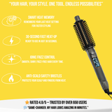 Brosse soufflante rotative professionnelle 2 en 1 