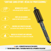 LUMA |Professional 2 in 1 Rotating Iron Hair Brush