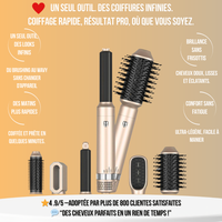 Brosse soufflante multifonction : séchez, bouclez et donnez du volume en un seul outil 